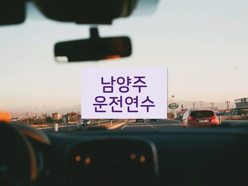 남양주운전연수 후기
