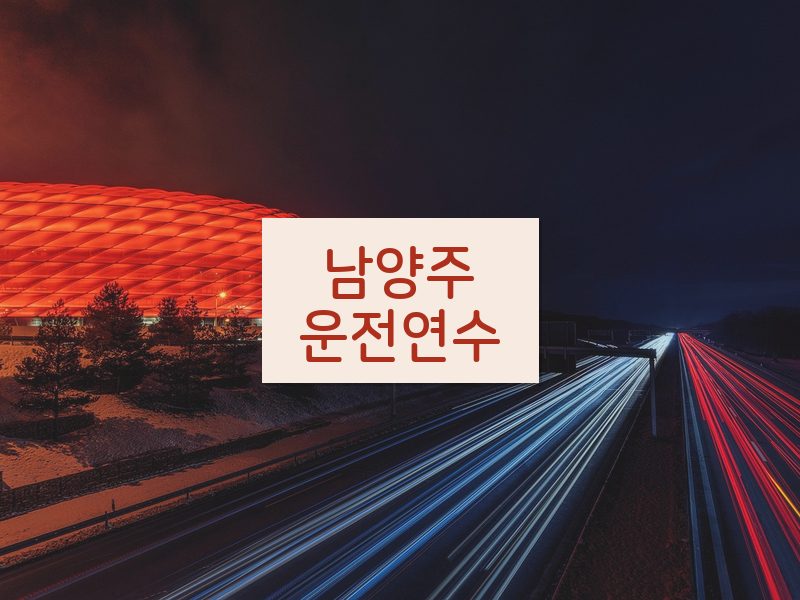남양주운전연수 후기
