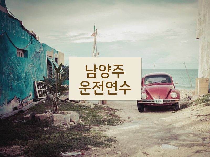 남양주운전연수 후기