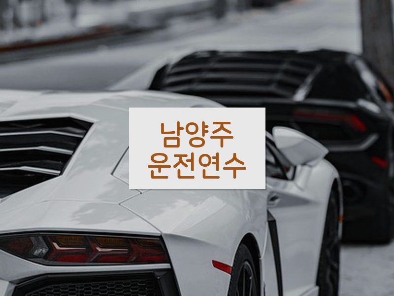 남양주운전연수 후기