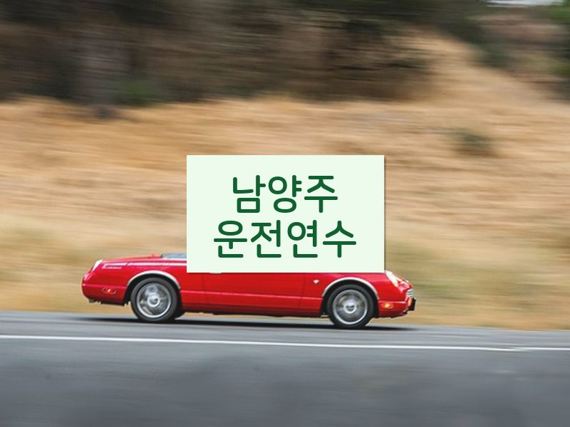 남양주운전연수 후기