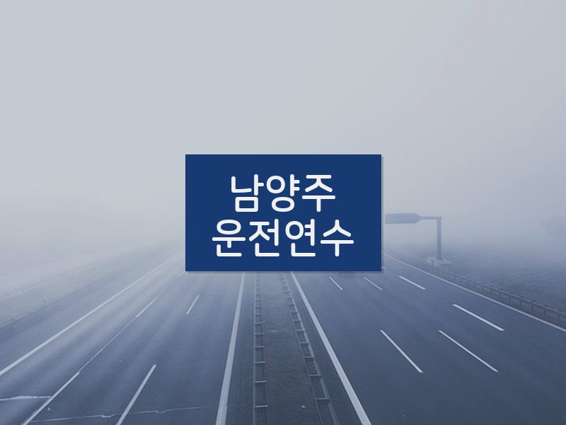 남양주운전연수 후기