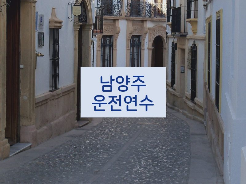 남양주운전연수 후기