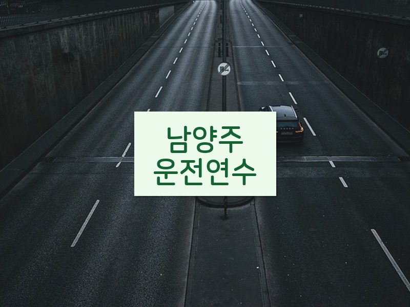 남양주운전연수 후기