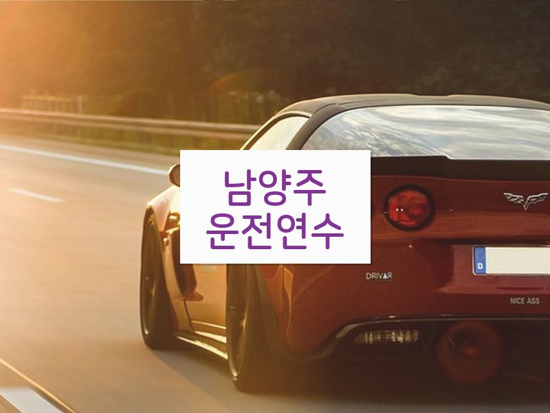 남양주운전연수 후기