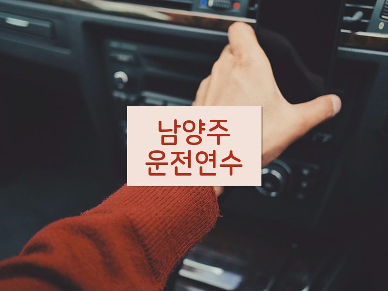 남양주운전연수 후기