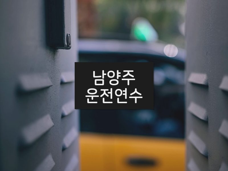남양주운전연수 후기