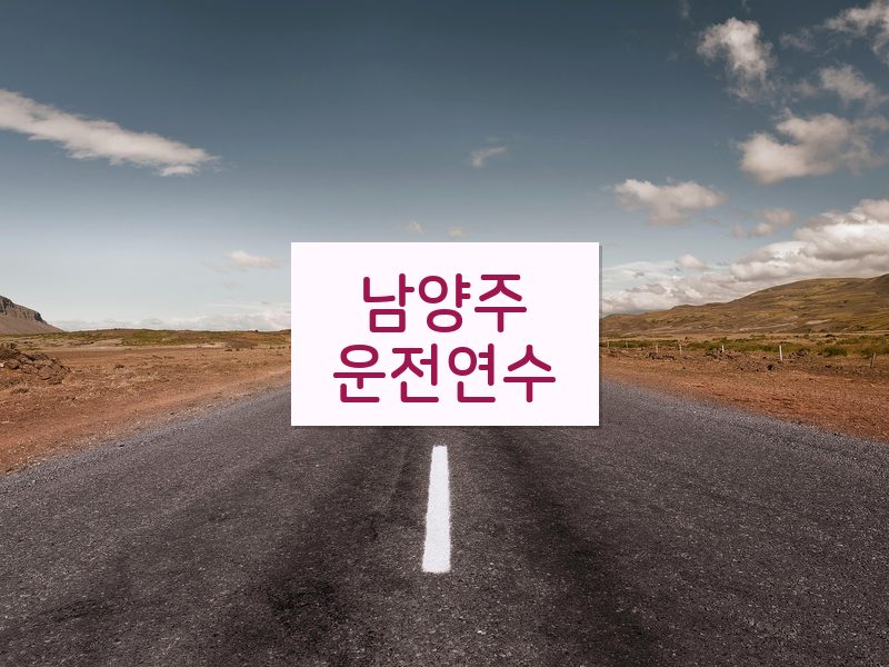 남양주운전연수 후기