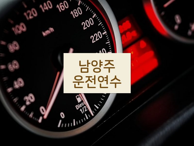 남양주운전연수 후기