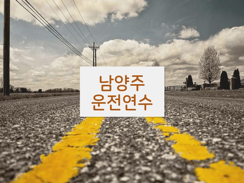 남양주운전연수 후기