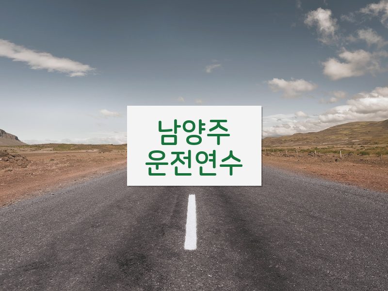 남양주운전연수 후기