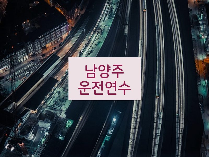 남양주운전연수 후기