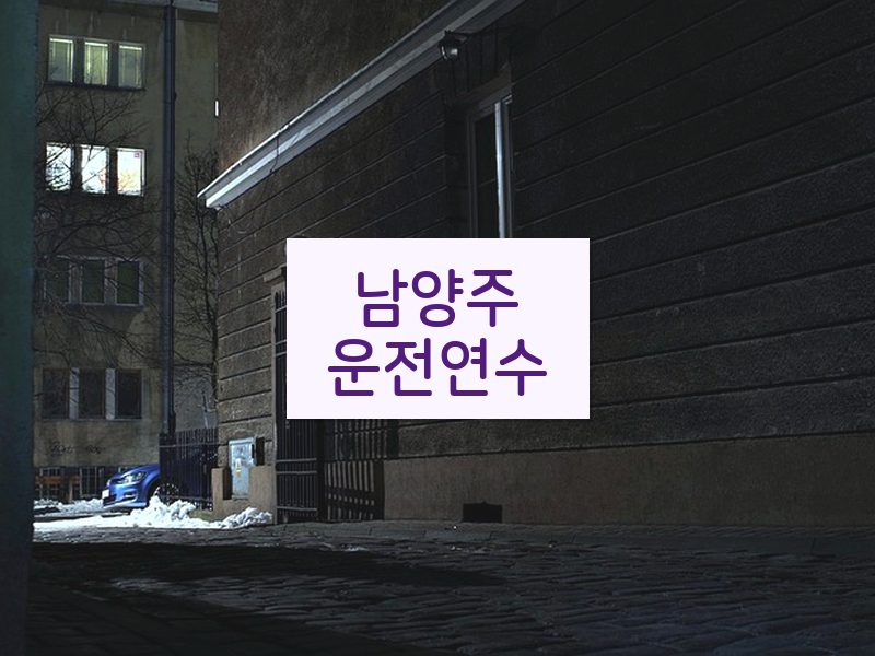 남양주운전연수 후기