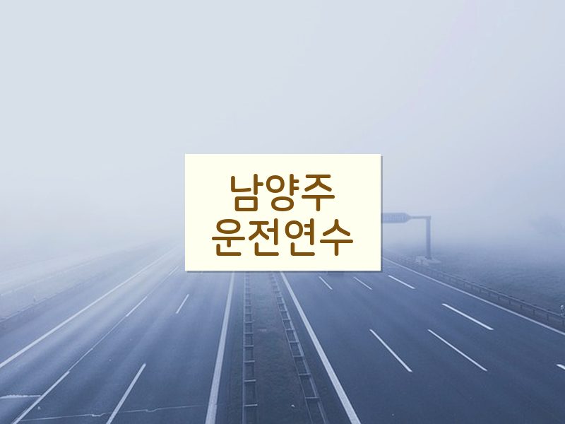 남양주운전연수 후기