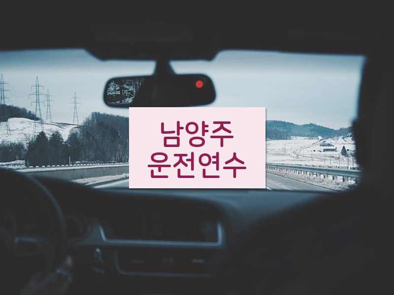 남양주운전연수 후기