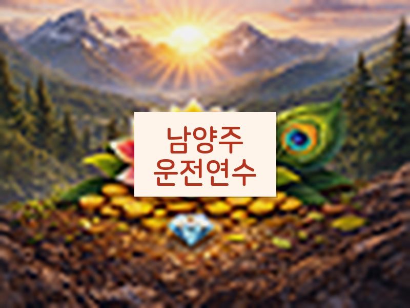 남양주운전연수 후기