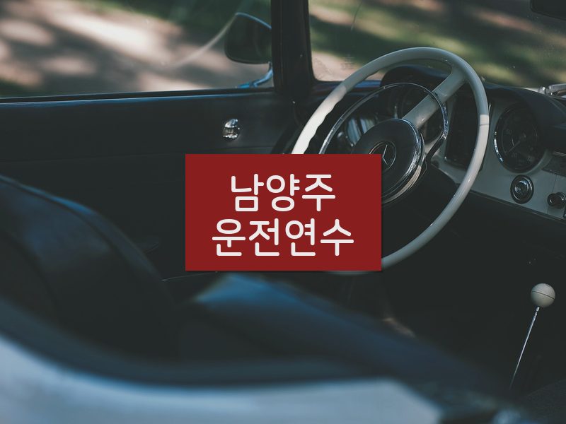 남양주운전연수 후기