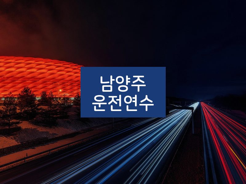 남양주운전연수 후기