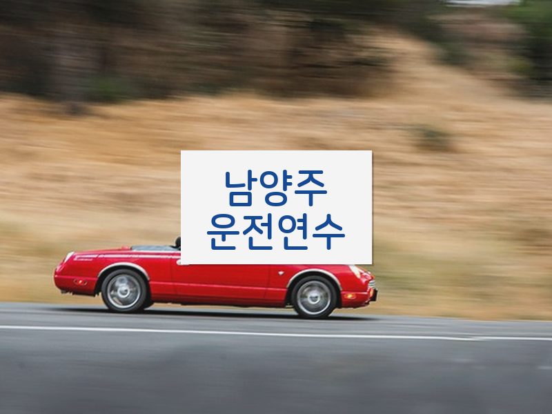 남양주운전연수 후기