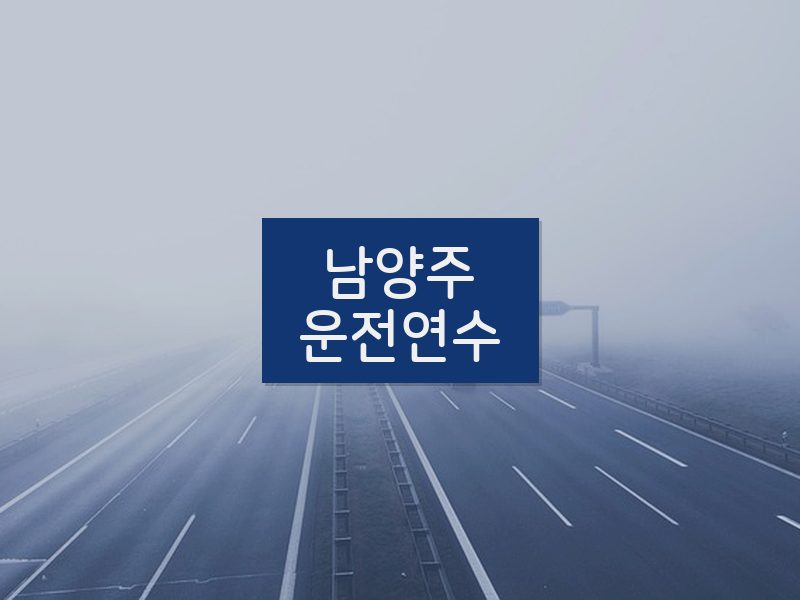 남양주운전연수 후기