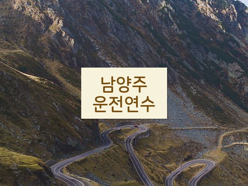 남양주운전연수 후기