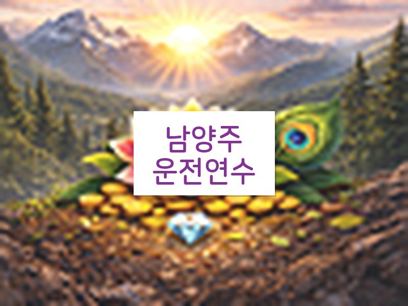 남양주운전연수 후기