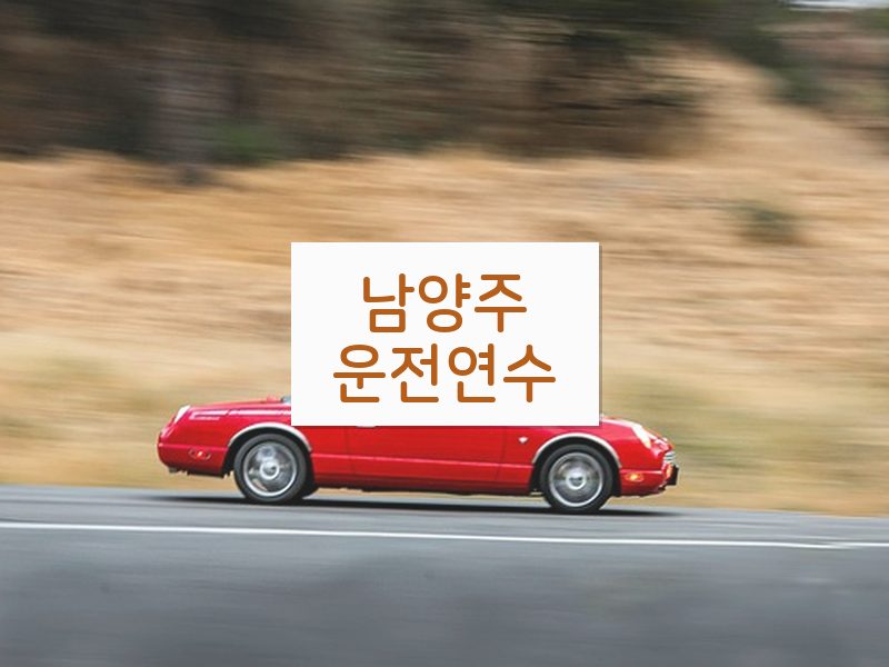 남양주운전연수 후기