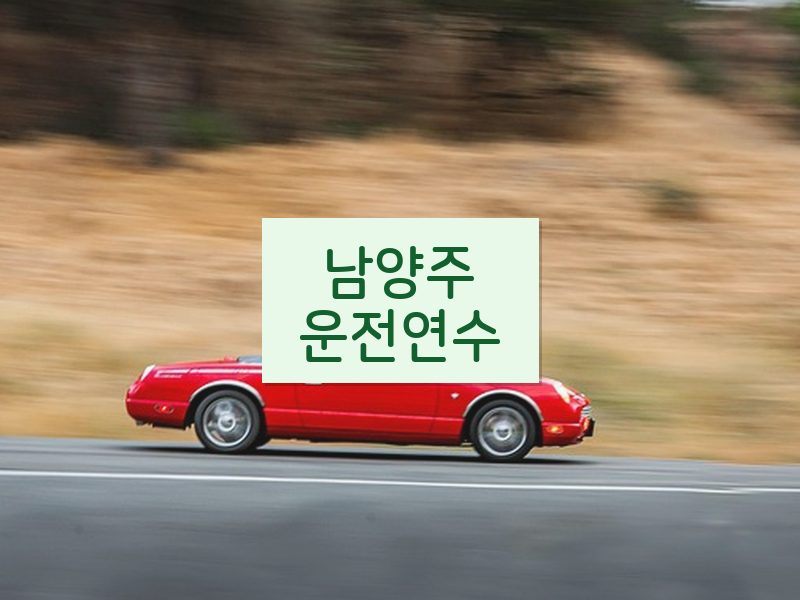 남양주운전연수 후기