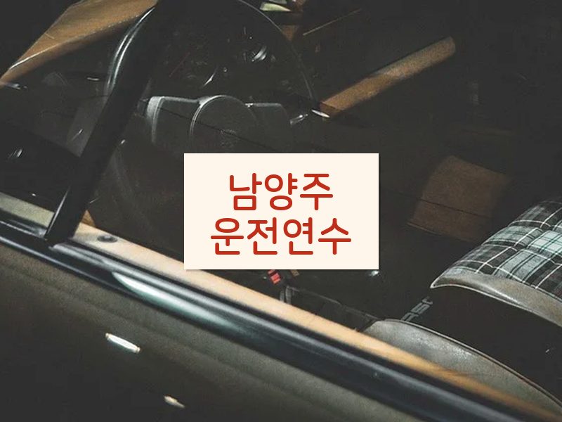 남양주운전연수 후기