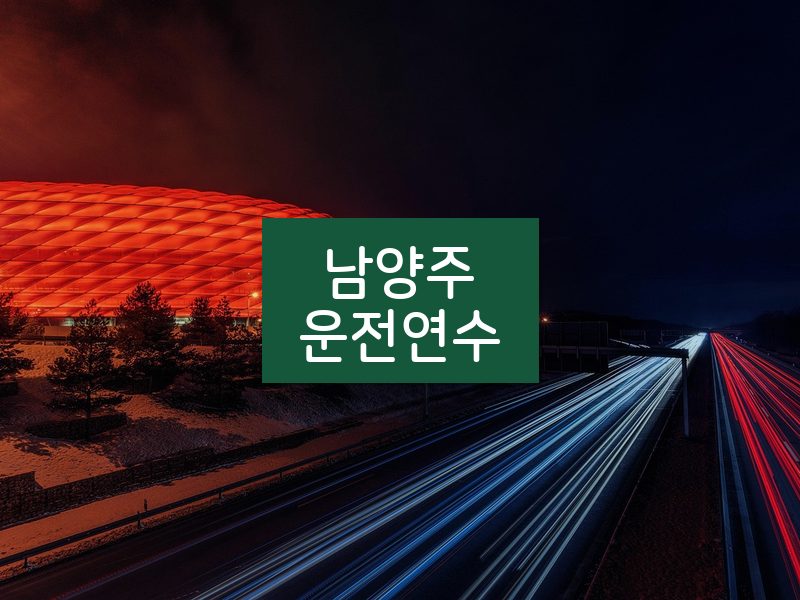 남양주운전연수 후기