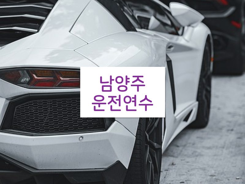 남양주운전연수 후기