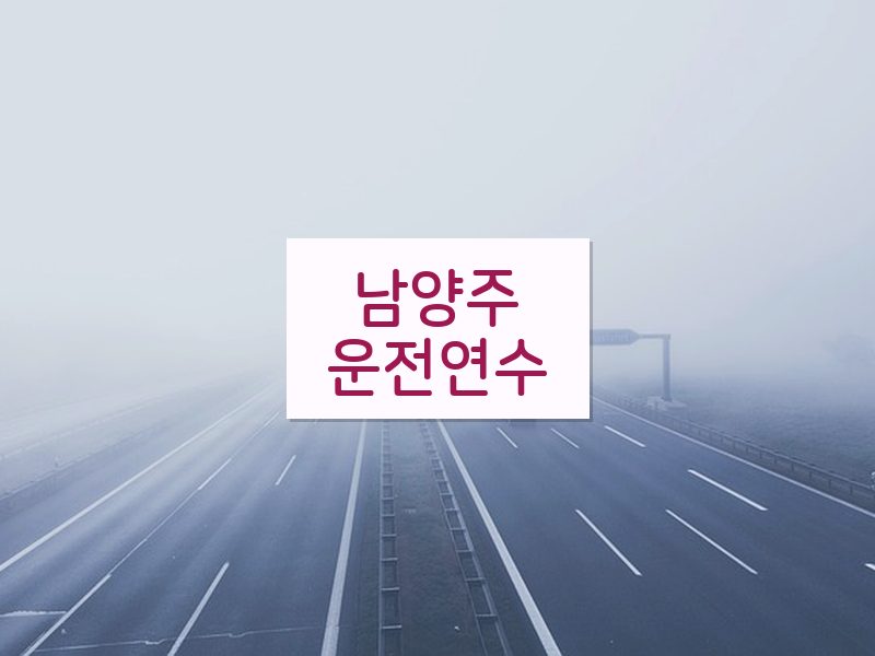 남양주운전연수 후기
