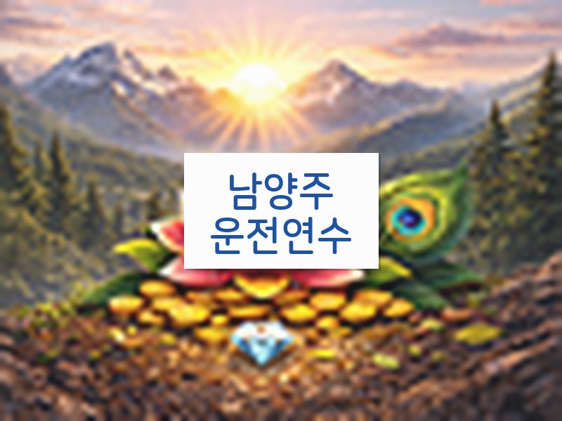 남양주운전연수 후기