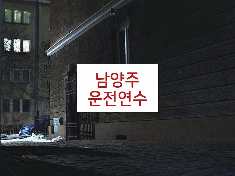 남양주운전연수 후기
