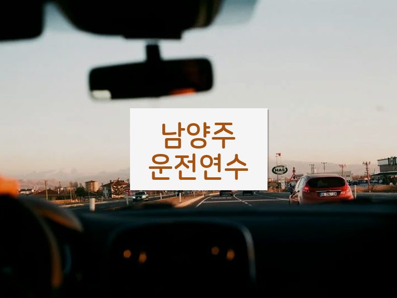 남양주운전연수 후기
