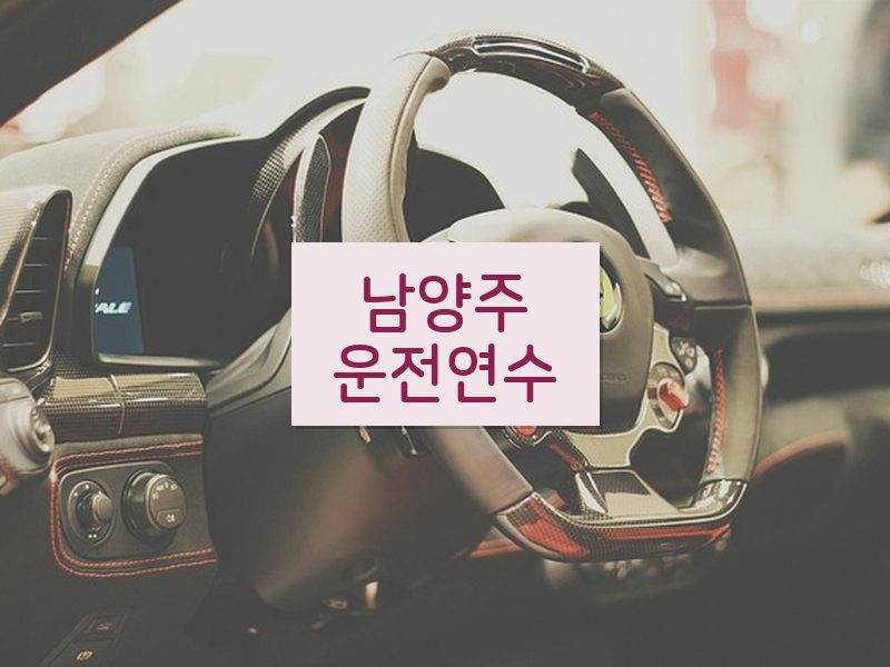 남양주운전연수 후기