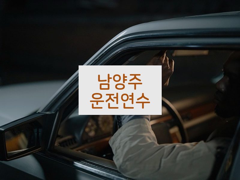 남양주운전연수 후기