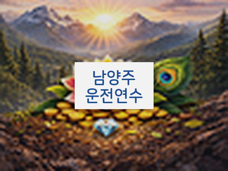 남양주운전연수 후기