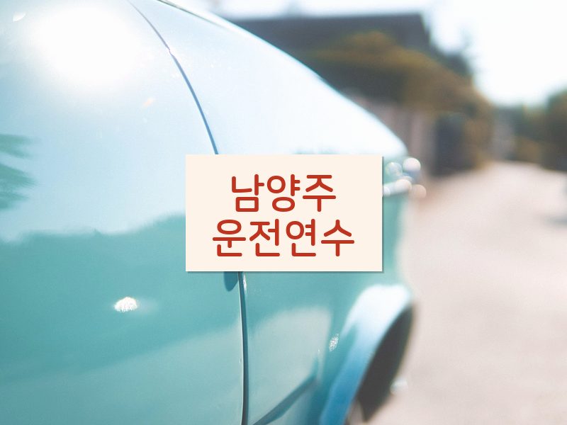 남양주운전연수 후기