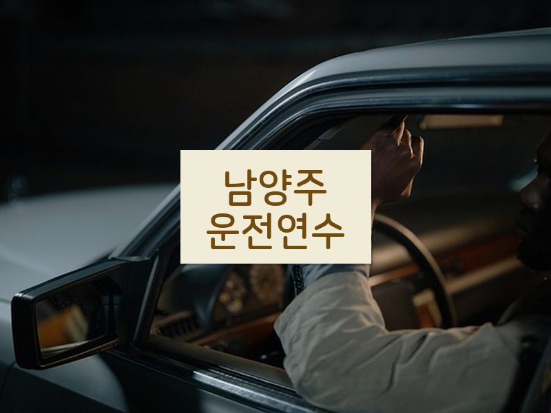 남양주운전연수 후기