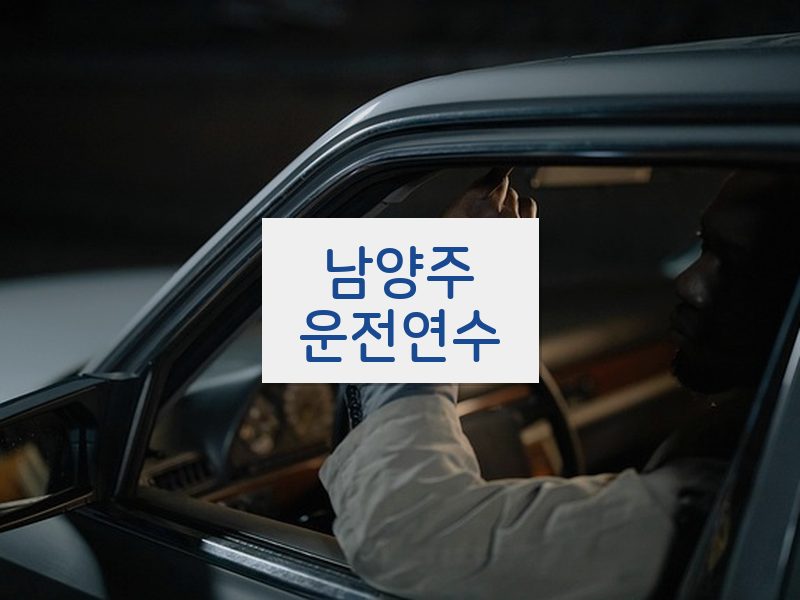 남양주운전연수 후기