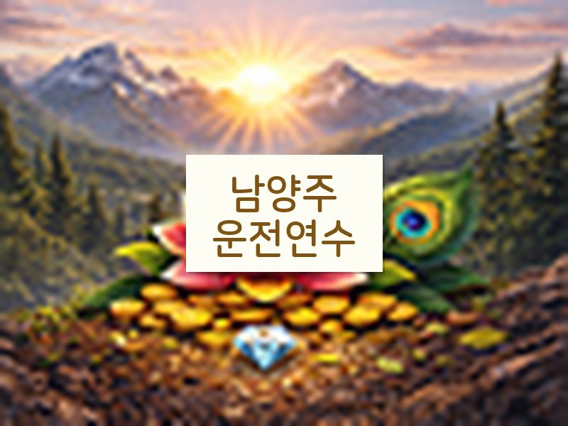 남양주운전연수 후기