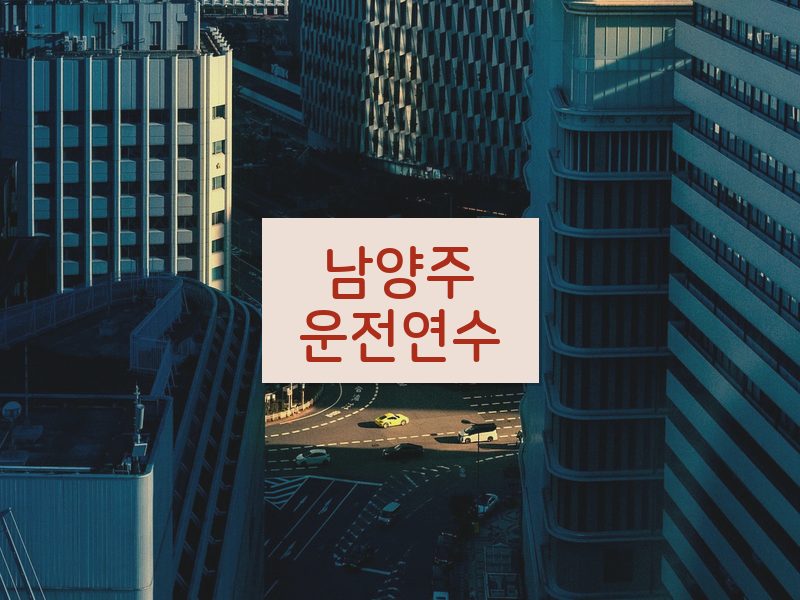 남양주운전연수 후기