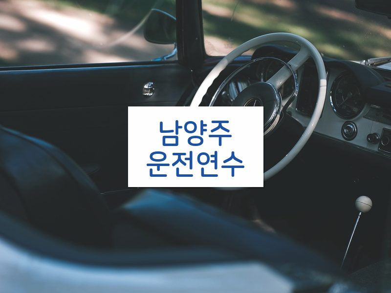 남양주운전연수 후기