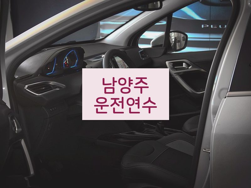 남양주운전연수 후기