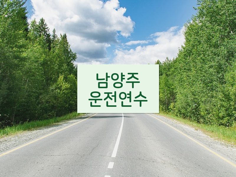남양주운전연수 후기