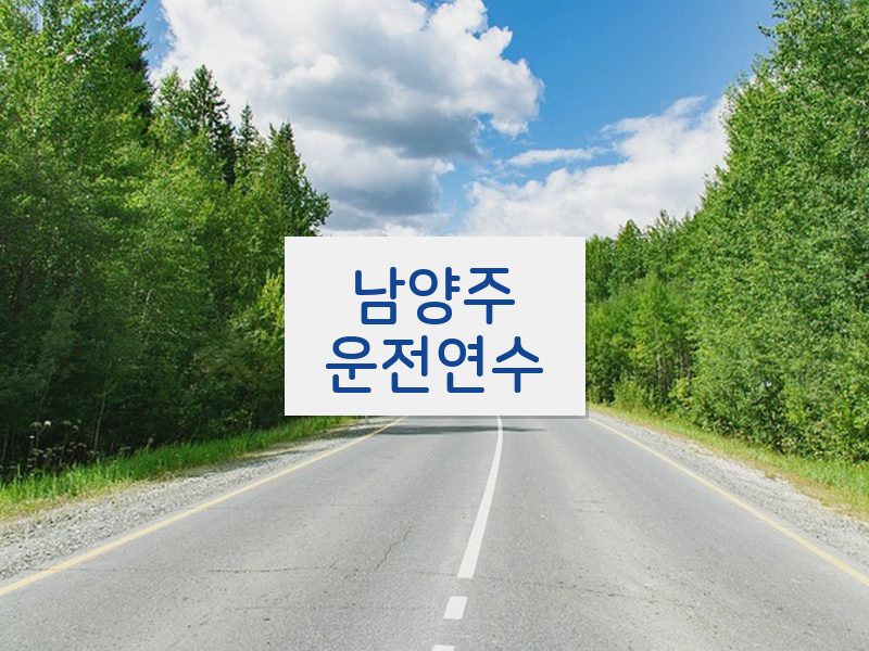남양주운전연수 후기