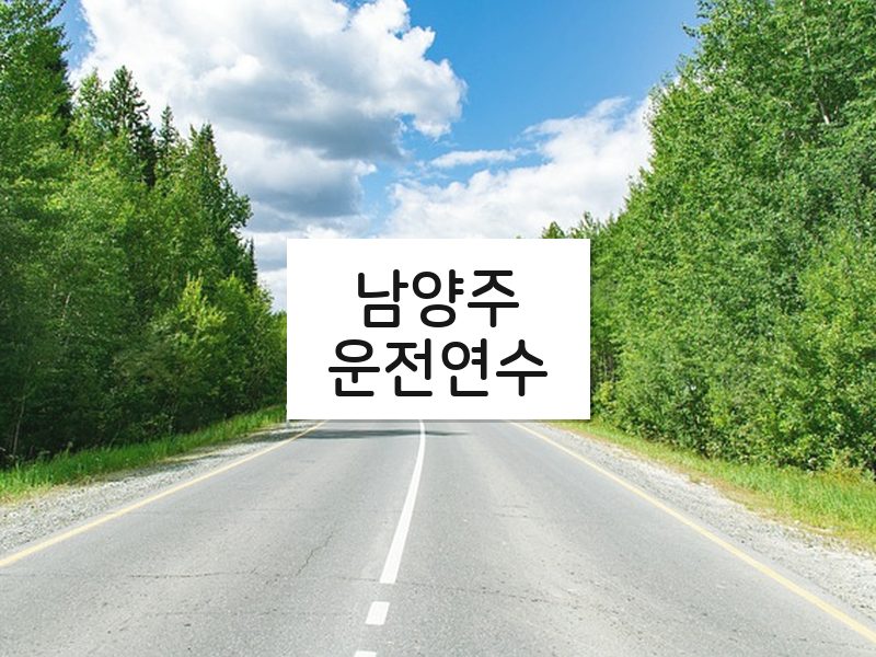 남양주운전연수 후기