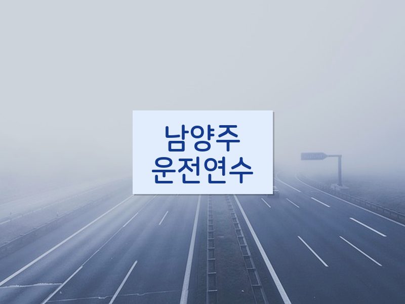 남양주운전연수 후기