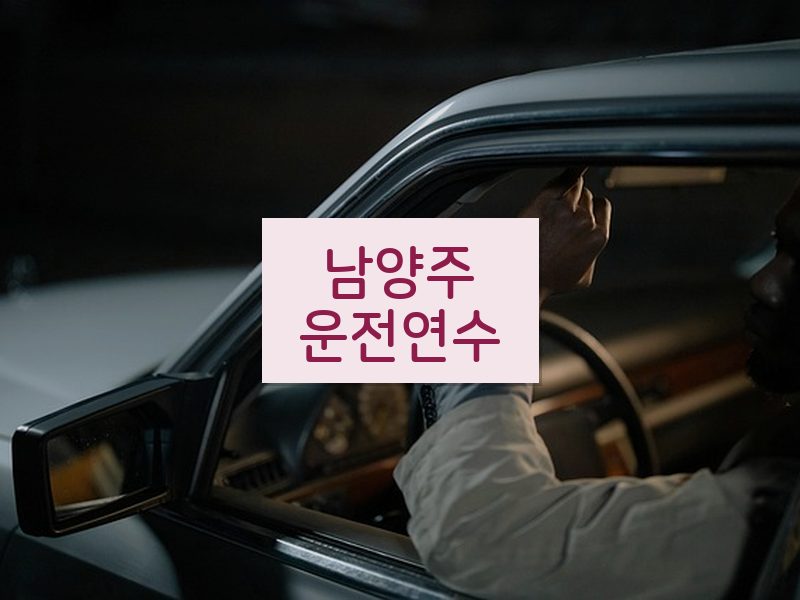 남양주운전연수 후기